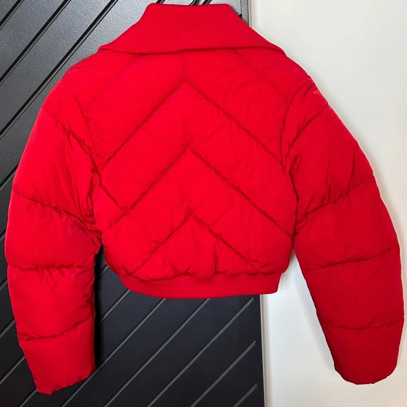 Mango bomber jacket in beautiful red. Size XS. Worn only once. Almost new. - Picture 2 of 2